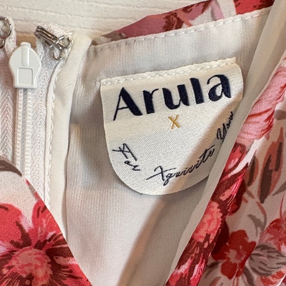 ARULA Pink and Cream Floral Mini Dress - Picture 4 of 8